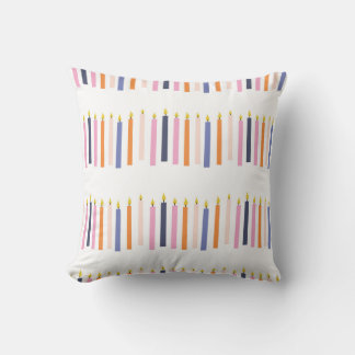 Coussin Lignes à bougies multicolores