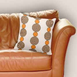 Coussin Lignes arrondies orange modernes Répéter le Motif