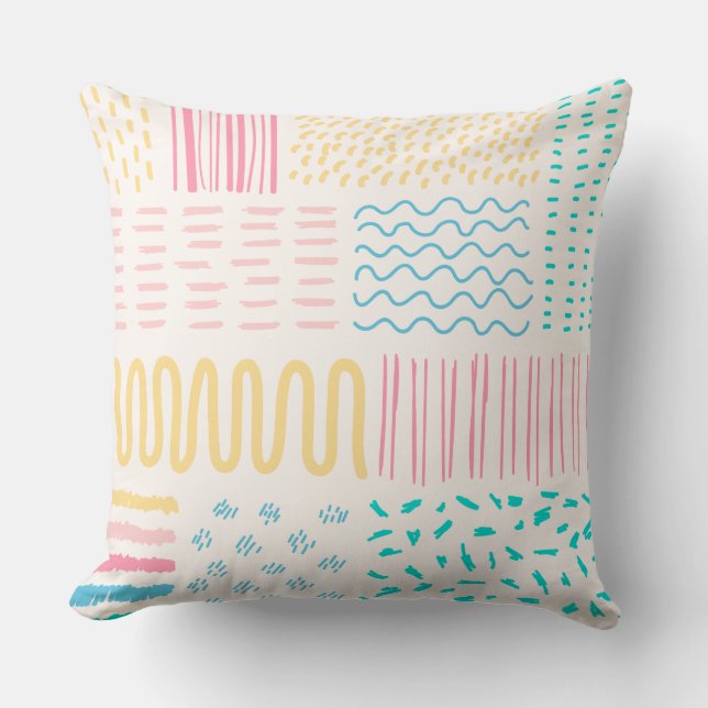 Coussin lignes de motif (Recto)