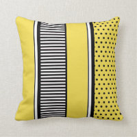 Lignes de points Polka Jaune et Noir Abstraites