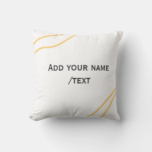 Coussin lignes de texte de message de nom de bordure espag