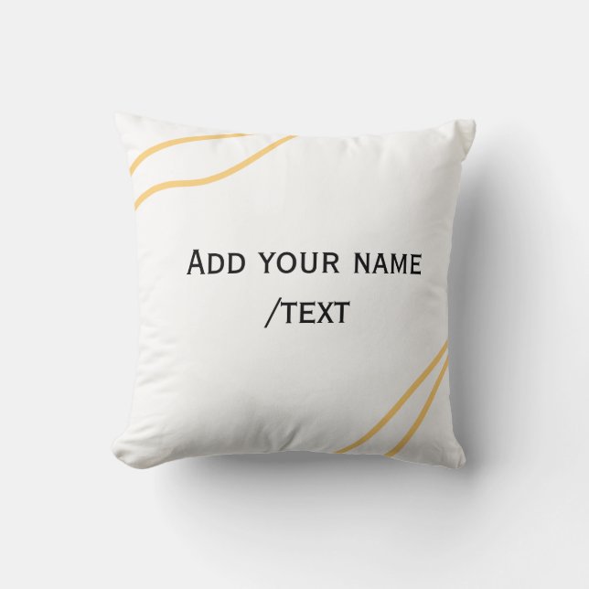 Coussin lignes de texte de message de nom de bordure espag (Recto)