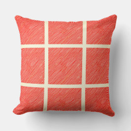Coussin Lignes diagonales du maron