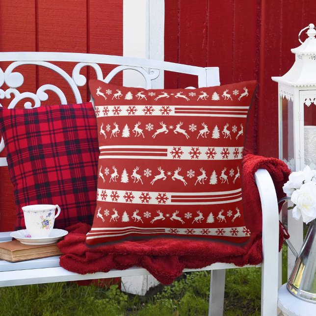 Coussin Lignes Élégantes de Snowflakes (Créateur téléchargé)