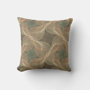 Coussin Lignes organiques formes géométriques illusion opt