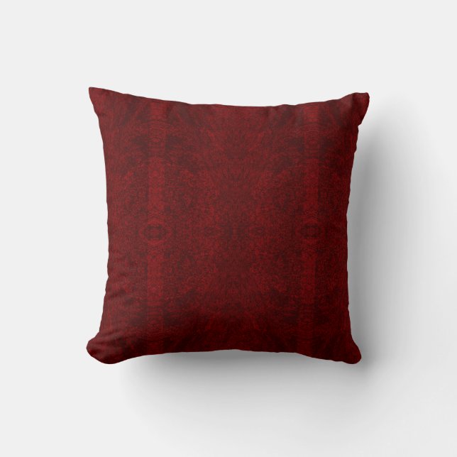 Coussin Lignes rouge-foncé carreau (Recto)