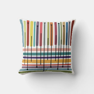 Coussin Lignes simples Art Abstrait coloré