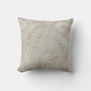 Coussin Lignes terrestres topographiques : Carte organique