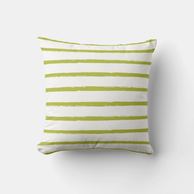 Coussin Lignes texturisées moderne vert Chartreuse de (Recto)