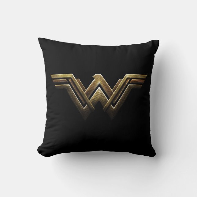 Coussin Ligue de Justice | Symbole métallurgique Wonder Wo (Recto)