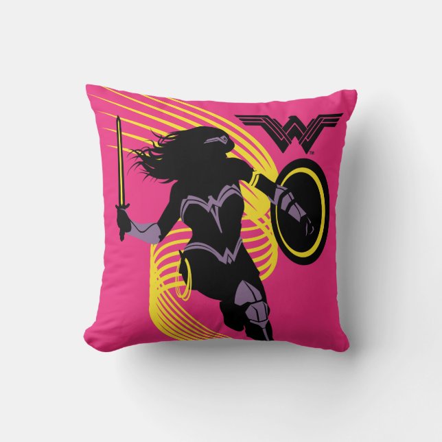 Coussin Ligue de Justice | Wonder Woman Icon Silhouette (Recto)