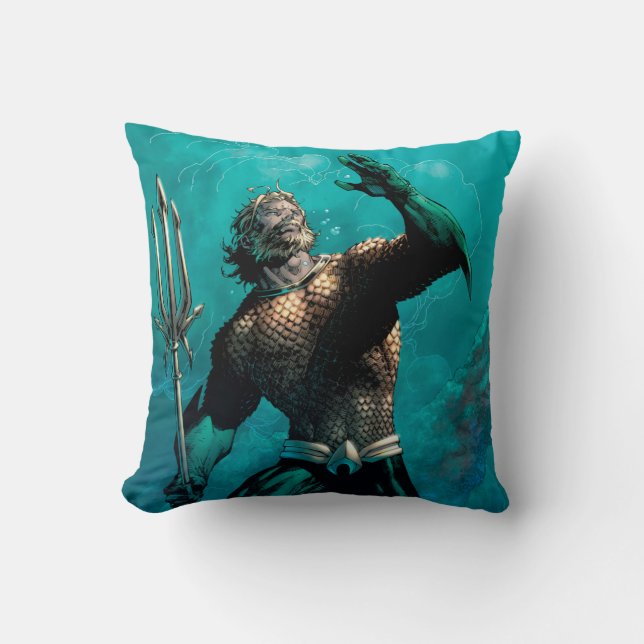 Coussin Ligue Justice #10 Aquaman Noyé Variant de Terre (Recto)