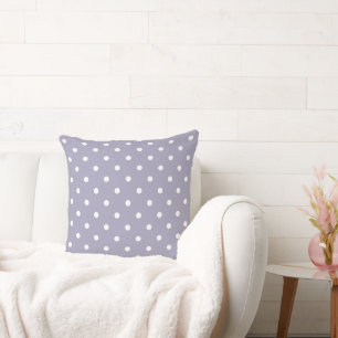 Coussin Lila lavande à pois