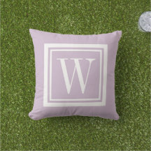 Lila Violet et Blanc Monogramme Carré Classique