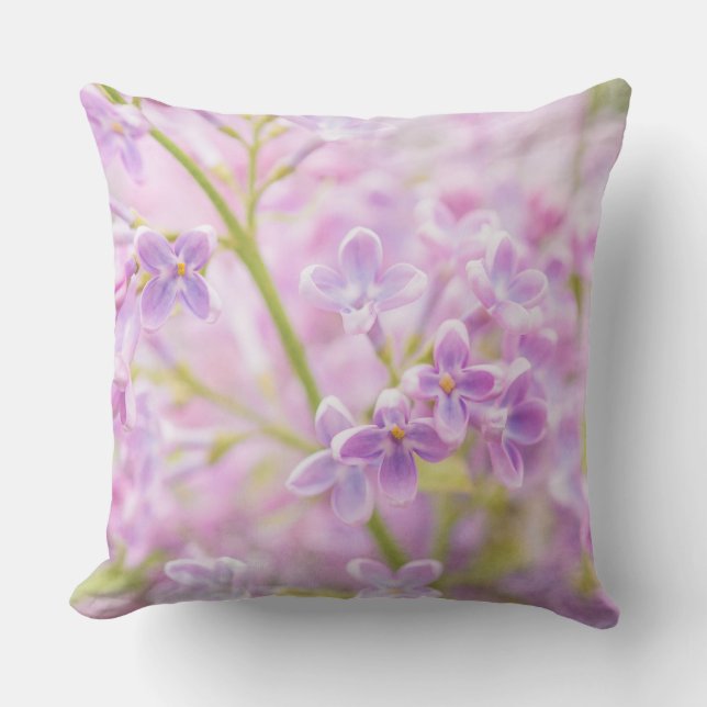 Coussin Lilac Fleurs Mist (Recto)