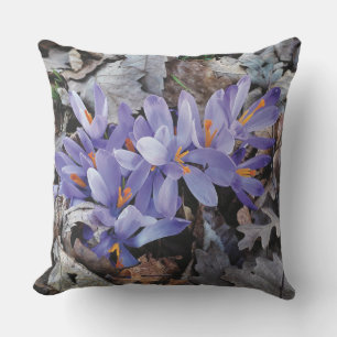 Coussin Lilac Purple Mountain Crocus Floral