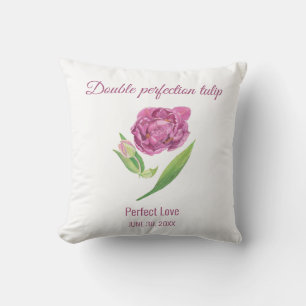 Coussin Lilac tulip double perfection parfait amour