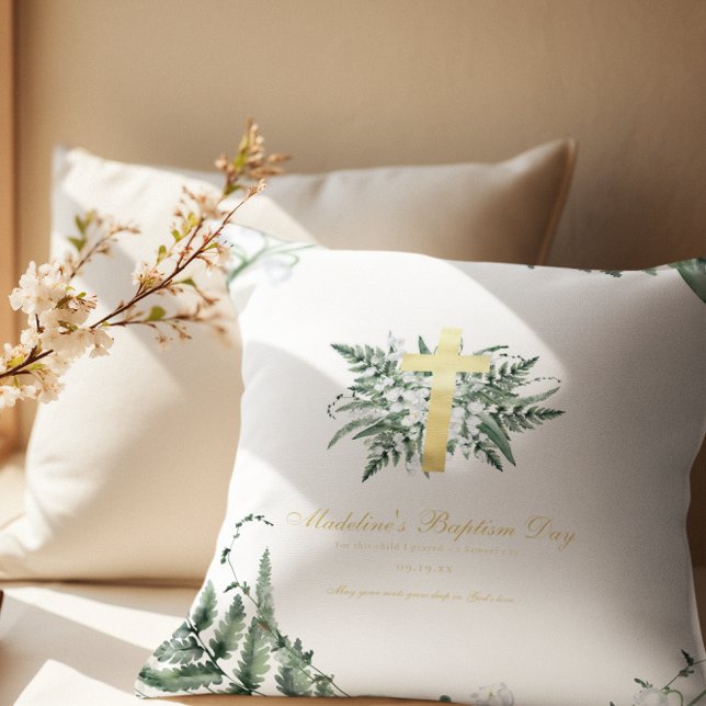 Coussin Lily de la vallée | Baptême Christening Keepsaké (Créateur téléchargé)
