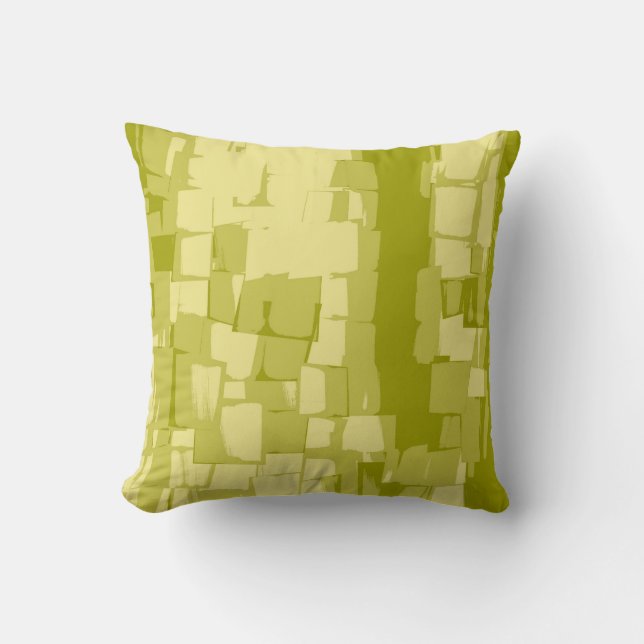 Coussin Lime Retro Art Déco Abstrait (Recto)
