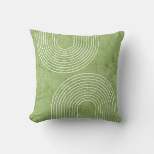 Coussin Lin vert citron minimaliste