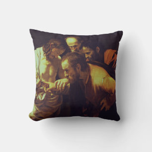 Coussin L'Incrédulité de saint Thomas par le Caravage