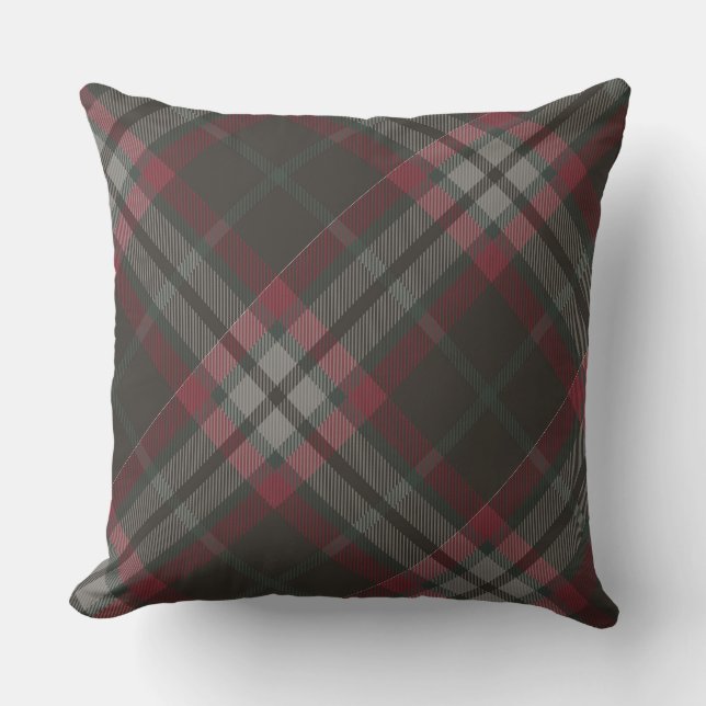 Coussin Lindsay Chasse Ancienne Tartan Plaid Jacquard (Recto)