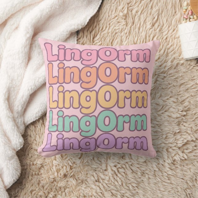 Coussin Lingorm Kawaii Bubble Letter (Couverture)