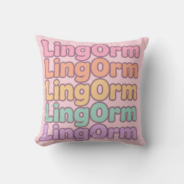 Coussin Lingorm Kawaii Bubble Letter