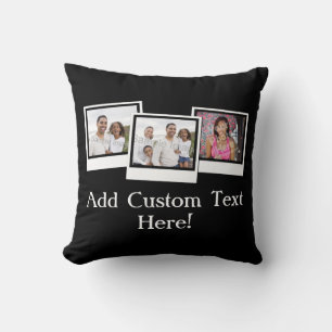 Coussin L'instantané 3-Photo personnalisé encadre la
