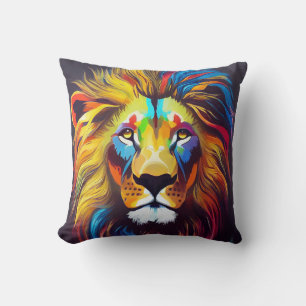 Coussin Lion Animal Discovery Aventure Nature Planète