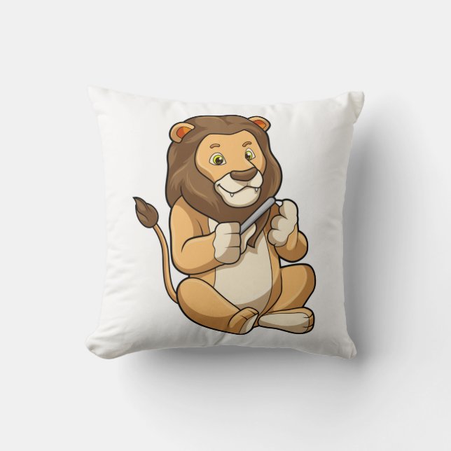 Coussin Lion avec flèches à ongles (Recto)
