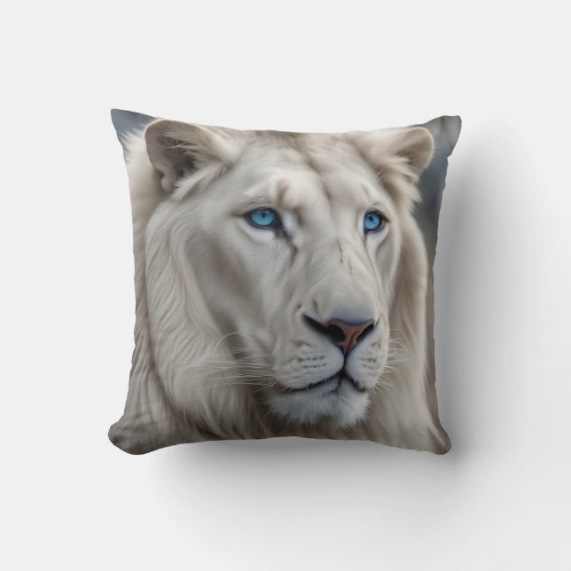 Coussin Lion blanc (Recto)
