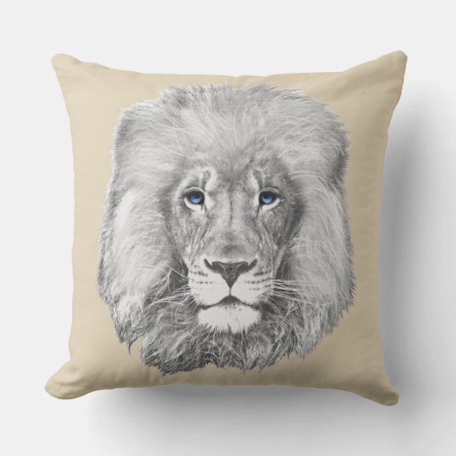 Coussin Lion blanc (Recto)