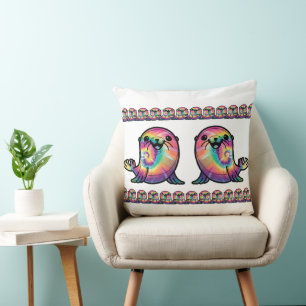 Coussin Lion de mer Tie Dye
