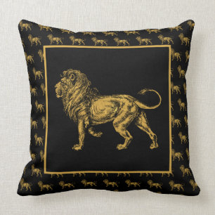 Coussin Lion d'or noir TP II Pillow