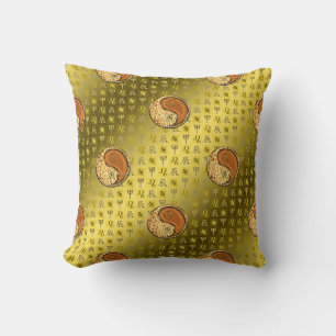 Coussin Lion & Dragon de Bois