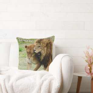 Coussin Lion et lionne