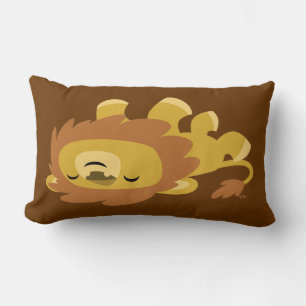 Coussin Lion Lazy Cartoon mignon