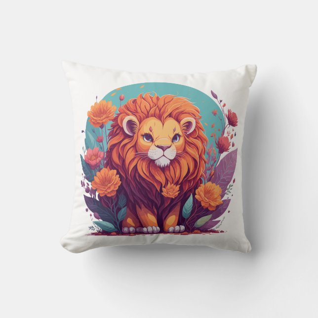 Coussin Lion Nursery Art (Recto)