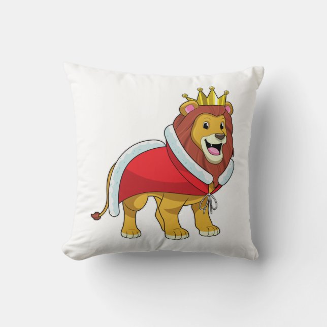 Coussin Lion roi avec Couronne & Cap (Recto)