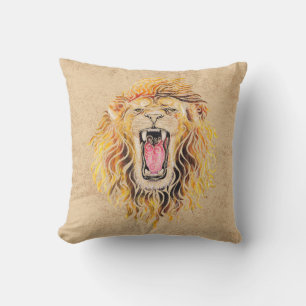 Coussin Lion tourbillonnant