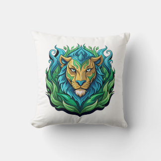 Coussin Lion Vector Art Jetez L'Oreiller - Décor À La Mais