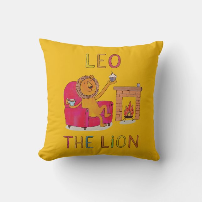 Coussin Lion zodiaque Lion mignon lion (Recto)