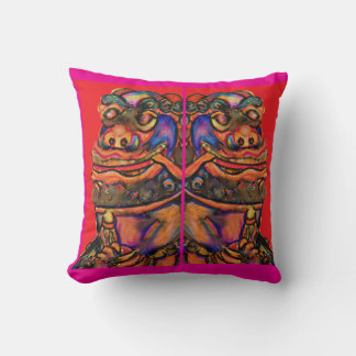 Coussin Lions chinois