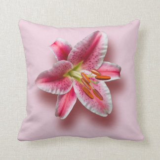 Coussin Lis simple rose d'astronome
