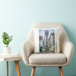 Coussin Lisbonne Portugal Retro Ascenseur de vacances Souv