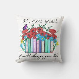 Coussin Lisez La Bible Florale