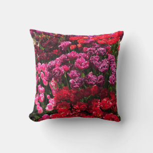 Coussin Lit de jardin rouge, violet et rose Tulip, Oregon