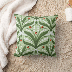 Coussin Lit de la vallée et la symétrie des coccinelles en