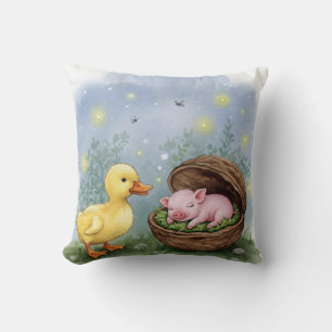 Coussin Lit doux, canard et cochon